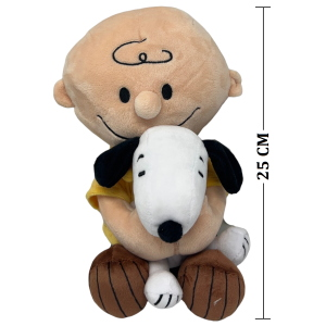 PELUCHE SNOOPY CHARLIE BROWN CON IN BRACCIO SNOOPY PUPAZZO DA 25 CM  - PTS0305/25C