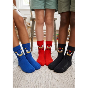CALZINI SONIC KNUCKLES SHADOW IN MISTO COTONE 3 PAIA ASSORTITI BAMBINI 23/34 - HY06026/1