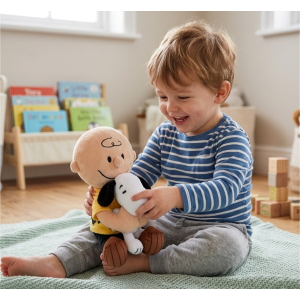 PELUCHE SNOOPY CHARLIE BROWN CON IN BRACCIO SNOOPY PUPAZZO DA 25 CM  - PTS0305/25C