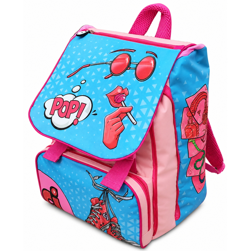 ZAINO FACCINE BAMBINA ESTENSIBILE BORSA SCUOLA ELEMENTARE CM. 40X29X28 - CJ0450B