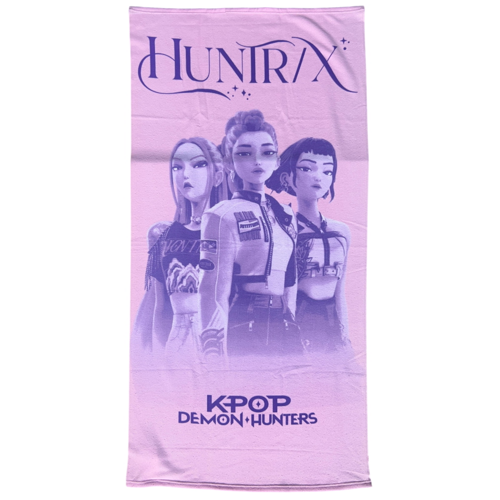 TELO MARE K-POP DEMON HUNTERS HUNTRIX ASCIUGAMANO PER BAMBINI IN MICROFIBRA CM 140X70 - KDH2383