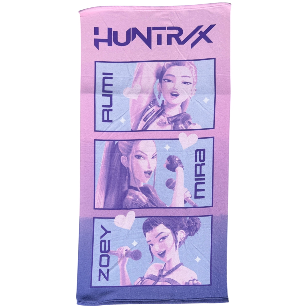 TELO MARE K-POP DEMON HUNTERS HUNTRIX ASCIUGAMANO PER BAMBINI IN MICROFIBRA CM 140X70 - KDH2382
