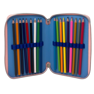 ASTUCCIO SCUOLA FROZEN DISNEY MULTISCOMPARTO 3 ZIP PORTACOLORI GIOTTO - 5556