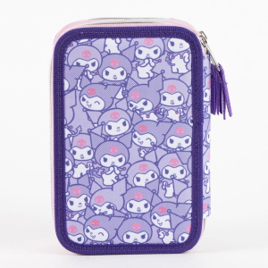 ASTUCCIO SCUOLA KUROMI SANRIO MULTISCOMPARTO 3 ZIP PORTACOLORI GIOTTO - 5557