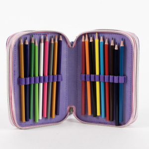 ASTUCCIO SCUOLA KUROMI SANRIO MULTISCOMPARTO 3 ZIP PORTACOLORI GIOTTO - 5557