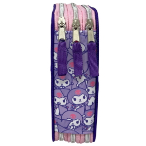 ASTUCCIO SCUOLA KUROMI SANRIO MULTISCOMPARTO 3 ZIP PORTACOLORI GIOTTO - 5557