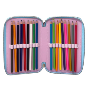 ASTUCCIO SCUOLA MINNIE DISNEY MULTISCOMPARTO 3 ZIP PORTACOLORI GIOTTO - 5559