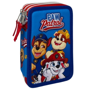 ASTUCCIO SCUOLA PAW PATROL MULTISCOMPARTO 3 ZIP PORTACOLORI GIOTTO - 5560