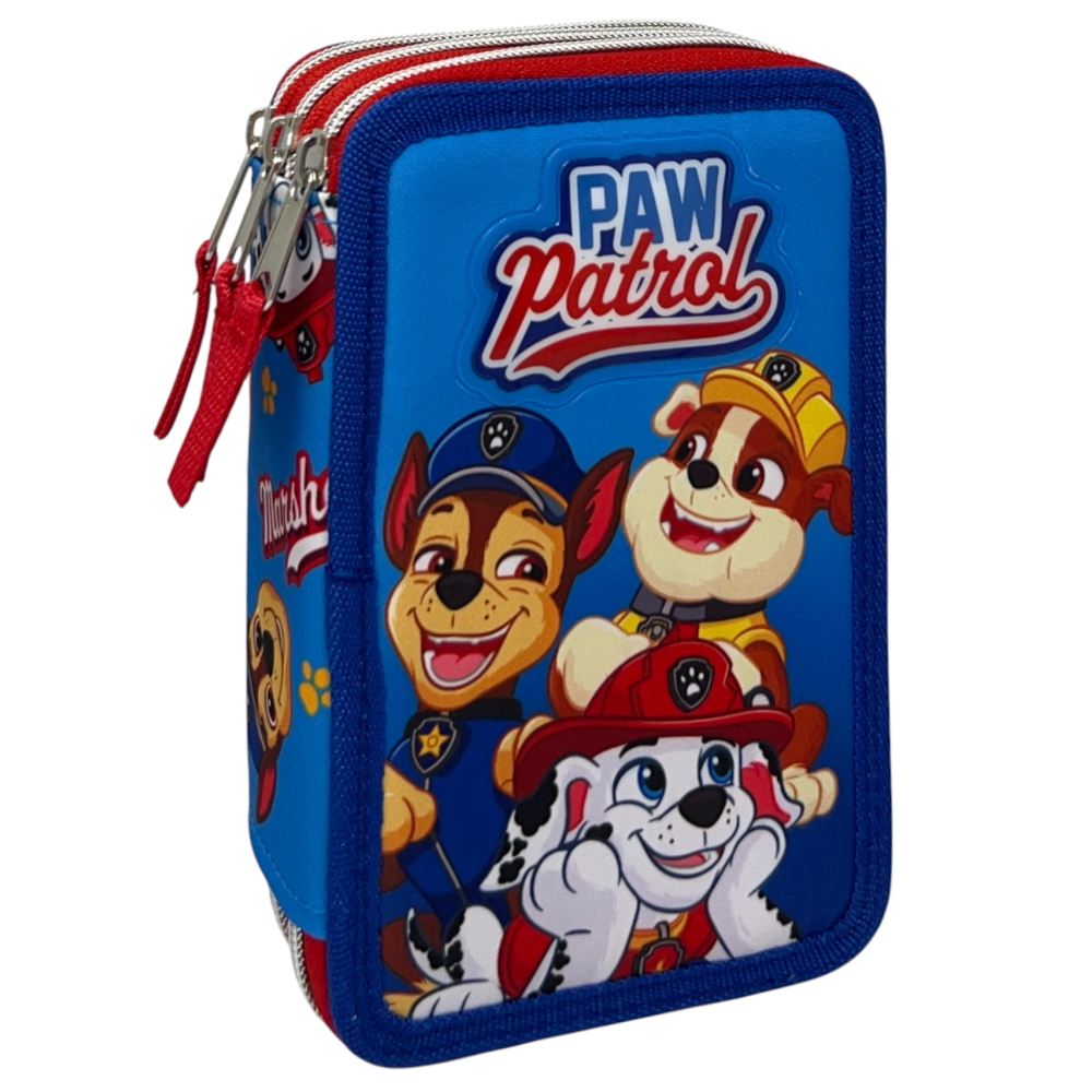 ASTUCCIO SCUOLA PAW PATROL MULTISCOMPARTO 3 ZIP PORTACOLORI GIOTTO - 5560