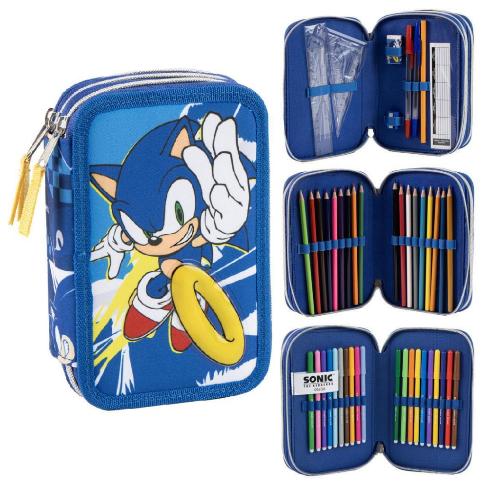 ASTUCCIO SCUOLA SONIC MULTISCOMPARTO 3 ZIP PORTACOLORI GIOTTO - 5561