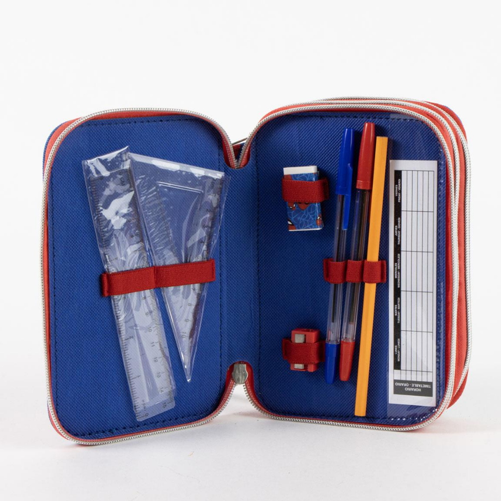 ASTUCCIO SCUOLA SPIDERMAN MARVEL MULTISCOMPARTO 3 ZIP PORTACOLORI GIOTTO - 5562