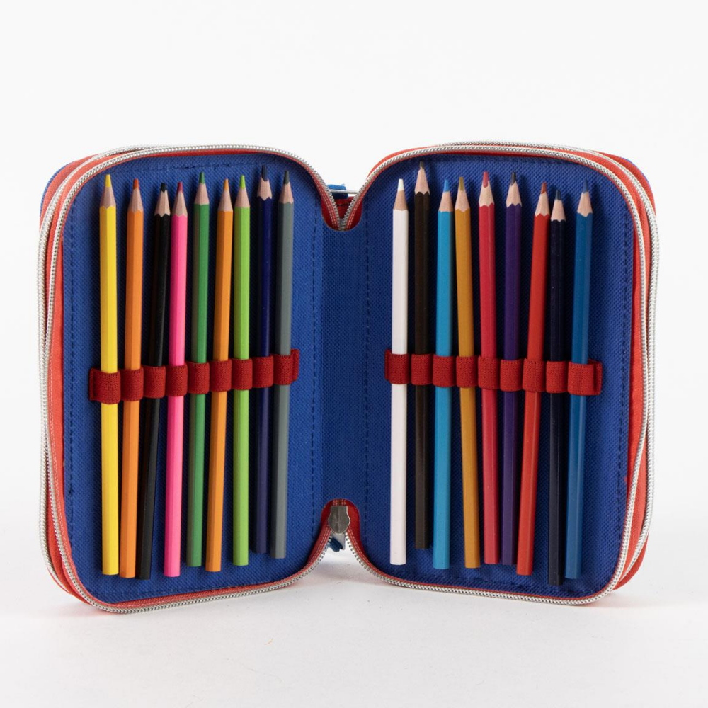 ASTUCCIO SCUOLA SPIDERMAN MARVEL MULTISCOMPARTO 3 ZIP PORTACOLORI GIOTTO - 5562