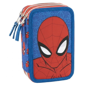ASTUCCIO SCUOLA SPIDERMAN MARVEL MULTISCOMPARTO 3 ZIP PORTACOLORI GIOTTO - 5562