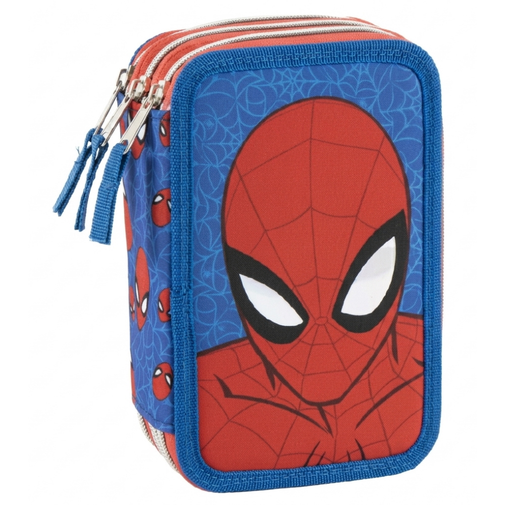ASTUCCIO SCUOLA SPIDERMAN MARVEL MULTISCOMPARTO 3 ZIP PORTACOLORI GIOTTO - 5562
