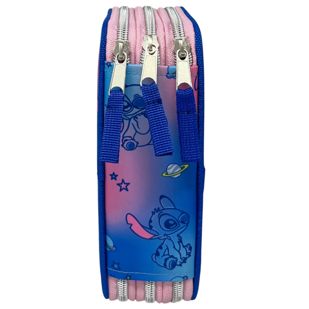 ASTUCCIO SCUOLA STITCH DISNEY MULTISCOMPARTO 3 ZIP PORTACOLORI GIOTTO - 5563