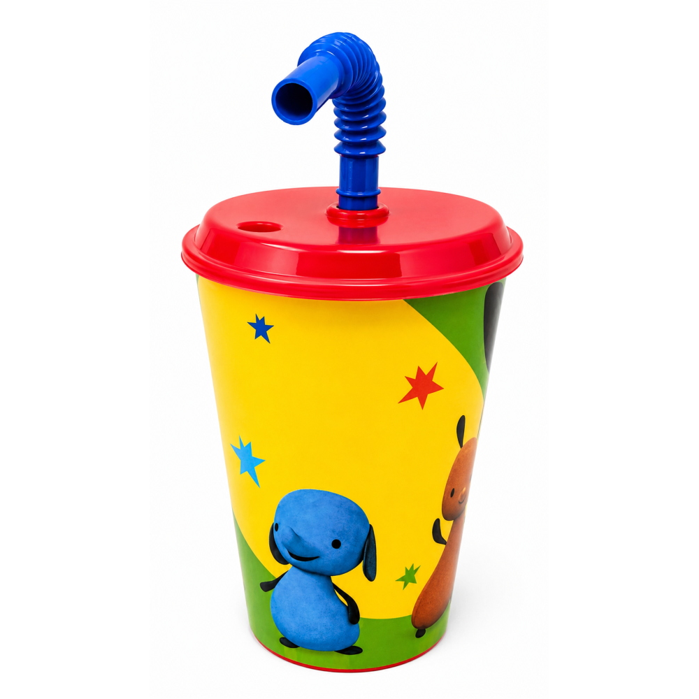 BICCHIERE CON CANNUCCIA BING BUNNY CONIGLIETTO IN PLASTICA ML.430 - ST1003