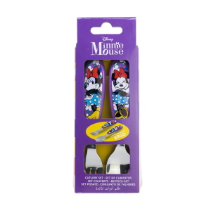 POSATE MINNIE DISNEY FORCHETTA E CUCCHIAIO IN ACCIAIO INOX MANICO ERGONOMICO- ST81218