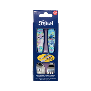 POSATE STITCH E ANGEL DISNEY FORCHETTA E CUCCHIAIO IN ACCIAIO INOX MANICO ERGONOMICO- ST75068