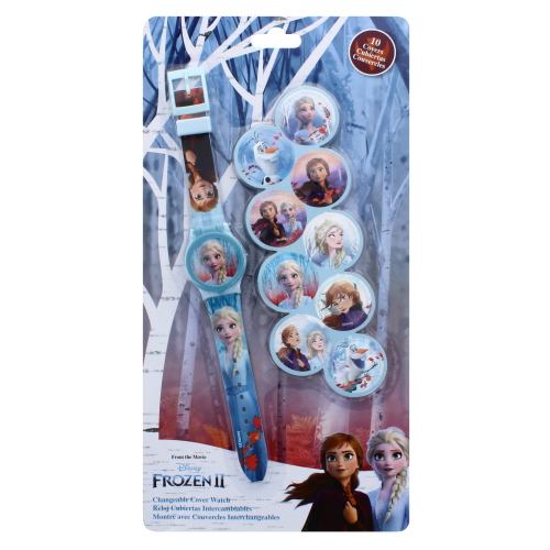 OROLOGIO DA POLSO DIGITALE FROZEN II DISNEY CON 10 COPERCHI INTERCAMBIABILI - WD21124