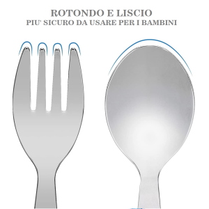 POSATE MINNIE DISNEY FORCHETTA E CUCCHIAIO IN ACCIAIO INOX MANICO ERGONOMICO- ST81218