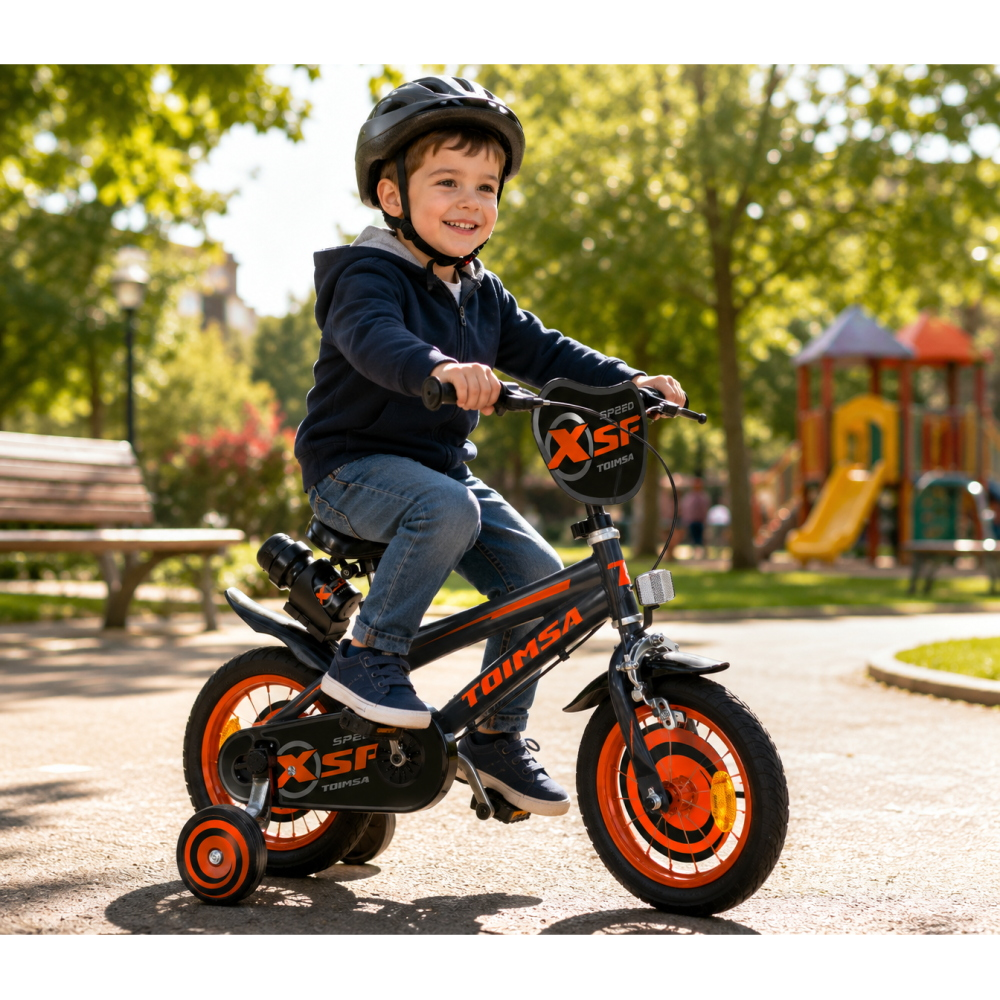 BICICLETTA XSP TOIMSA 12" ETÀ 3/5 ANNI CON ROTELLE - 12146