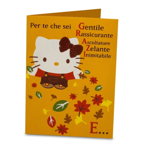 Biglietto auguri Disney Hello Kitty Grazie