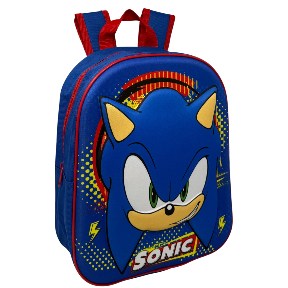 ZAINO ASILO 3D SONIC IMMAGINE A RILIEVO BORSA SCUOLA TEMPO LIBERO - 1000EVA3142362
