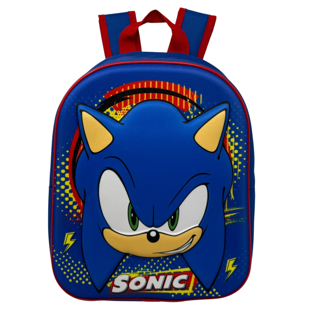 ZAINO ASILO 3D SONIC IMMAGINE A RILIEVO BORSA SCUOLA TEMPO LIBERO - 1000EVA3142362