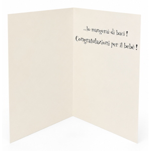 Biglietto Auguri Nascita Bebè Divertente con Frase Dolce e Originale