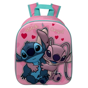 ZAINO ASILO 3D STITCH E ANGEL DISNEY IMMAGINE A RILIEVO BORSA SCUOLA TEMPO LIBERO - 1000EVA315292