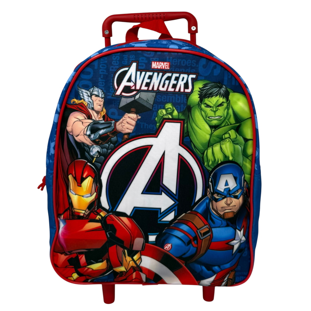 ZAINO ASILO TROLLEY AVENGERS MARVEL BORSA PER SCUOLA MATERNA TEMPO LIBERO - 506381