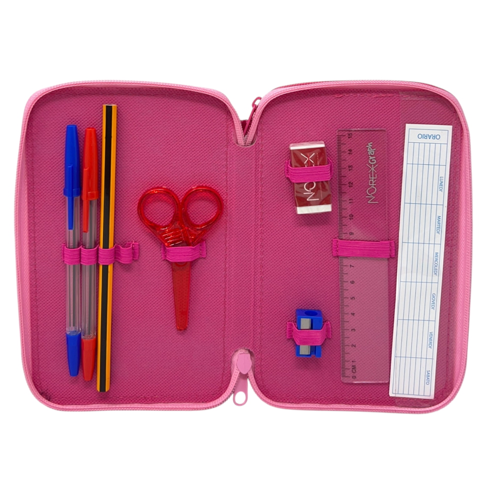 ASTUCCIO 3 ZIP SCUOLA MY MELODY SANRIO MULTISCOMPARTO PORTACOLORI GIOTTO - 1004E5285