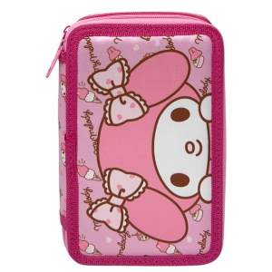ASTUCCIO 3 ZIP SCUOLA MY MELODY SANRIO MULTISCOMPARTO PORTACOLORI GIOTTO - 1004E5285