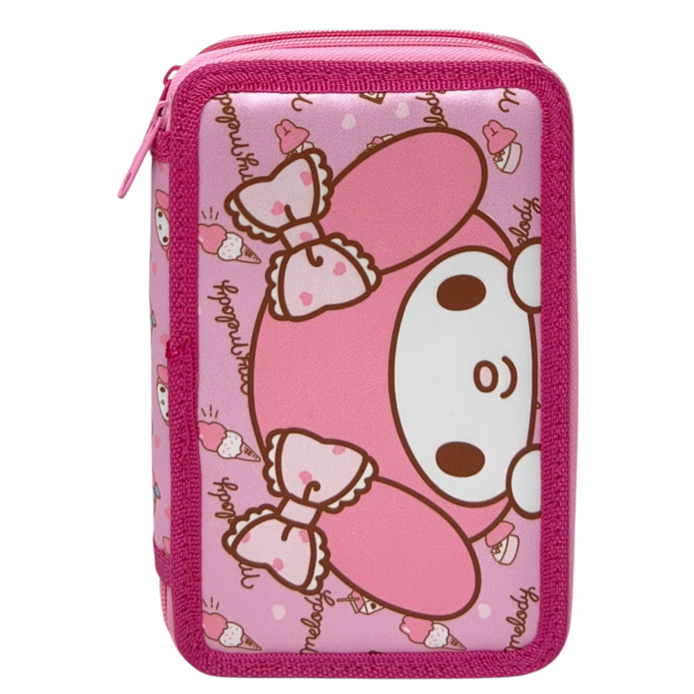 ASTUCCIO 3 ZIP SCUOLA MY MELODY SANRIO MULTISCOMPARTO PORTACOLORI GIOTTO - 1004E5285