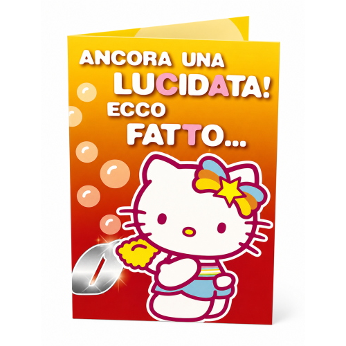 Biglietto Auguri Hello Kitty Biglietto di Buon Compleanno Originale con Grafica Colorata