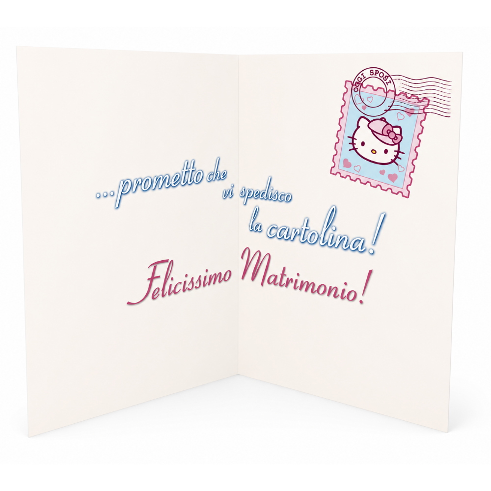 Biglietto Auguri Matrimonio Hello Kitty Originale Sanrio Tema Viaggio Sposi