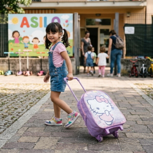 ZAINO ASILO TROLLEY HELLO KITTY SANRIO BORSA PER SCUOLA MATERNA TEMPO LIBERO - 1042815280