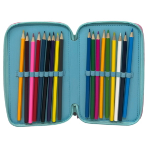 ASTUCCIO 3 ZIP SCUOLA STITCH DISNEY MULTISCOMPARTO PORTACOLORI GIOTTO - 8002833