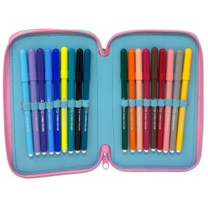ASTUCCIO 3 ZIP SCUOLA STITCH DISNEY MULTISCOMPARTO PORTACOLORI GIOTTO - 8002833