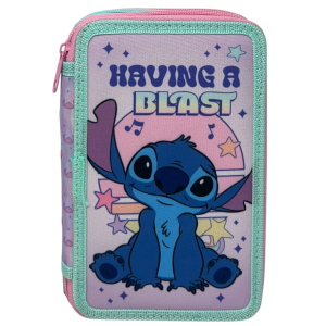ASTUCCIO 3 ZIP SCUOLA STITCH DISNEY MULTISCOMPARTO PORTACOLORI GIOTTO - 8002833