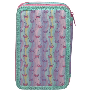 ASTUCCIO 3 ZIP SCUOLA STITCH DISNEY MULTISCOMPARTO PORTACOLORI GIOTTO - 8002833