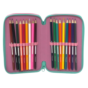 ASTUCCIO 3 ZIP SCUOLA STITCH DISNEY MULTISCOMPARTO PORTACOLORI GIOTTO - 1004E5292