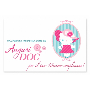Biglietto Auguri 18 Anni Hello Kitty Divertente e Originale
