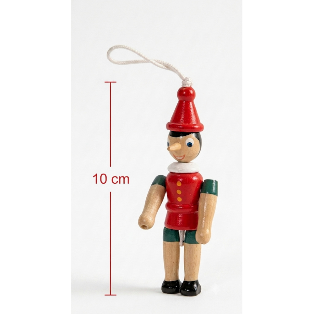 Figura Pinocchio Disney in legno 10 cm