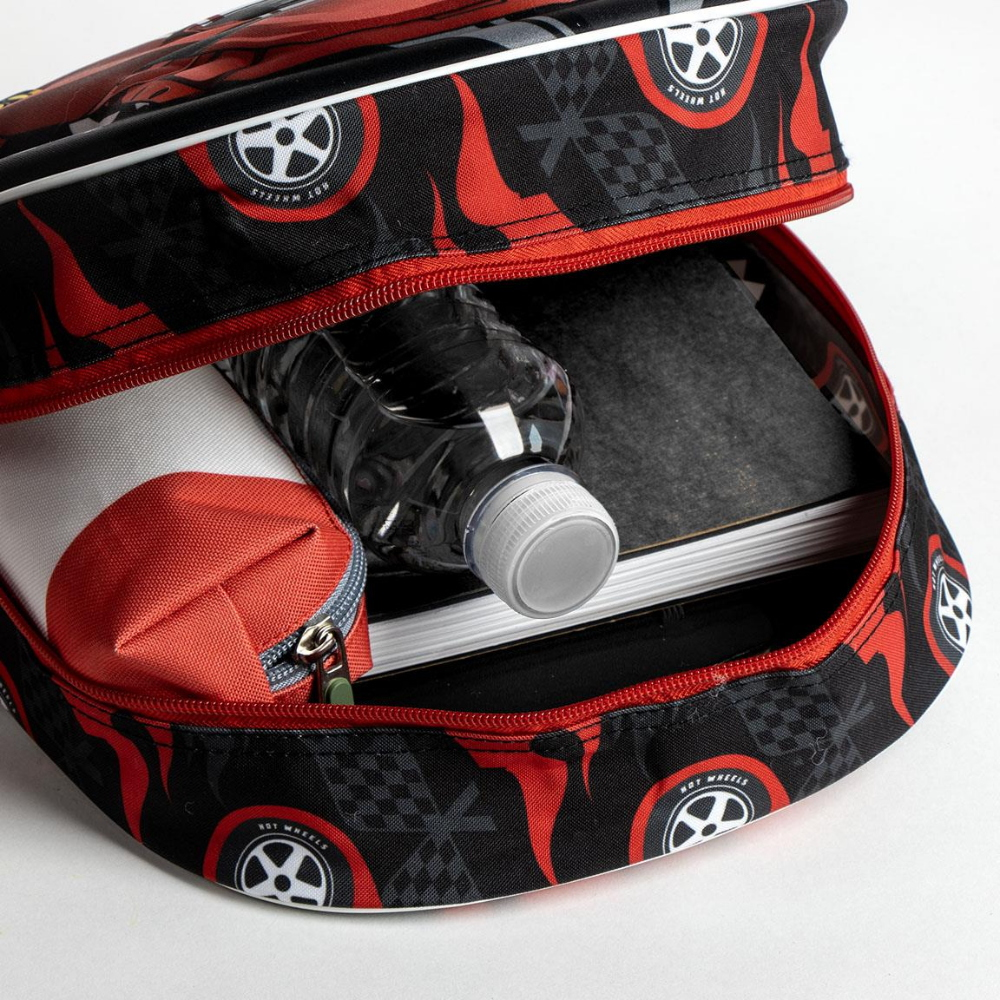 ZAINO ASILO 3D HOT WHEELS BORSA CON APPLICAZIONI 32 CM PER SCUOLA MATERNA DA PASSEGGIO - 5873