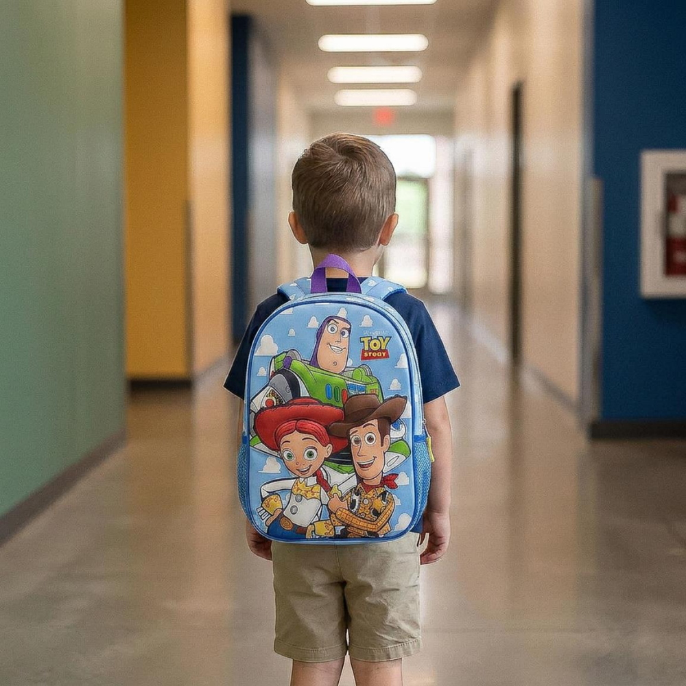 ZAINO ASILO 3D TOY STORY PIXAR BORSA CON APPLICAZIONI 30 CM PER SCUOLA MATERNA DA PASSEGGIO - 6563