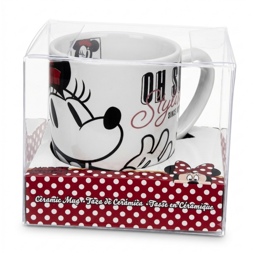 TAZZA MUG MINNIE MOUSE DISNEY CERAMICA CONICA ML. 340 CON CONFEZIONE - WD21446/3
