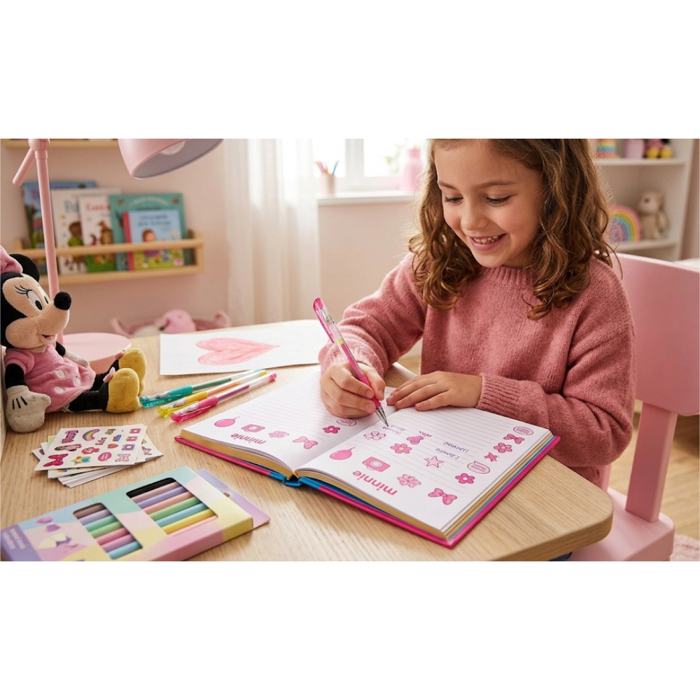 DIARIO SEGRETO MINNIE MOUSE CON LUCCHETTO DISNEY BAMBINA - WD21722