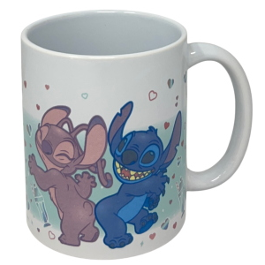 TAZZA MUG STITCH E ANGEL DISNEY IN CERAMICA 350 ML CONFEZIONE REGALO - D14213MC