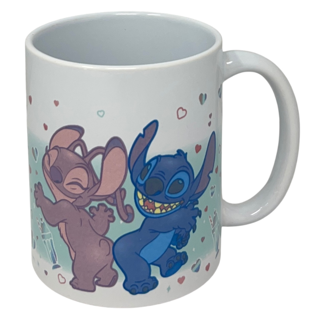 TAZZA MUG STITCH E ANGEL DISNEY IN CERAMICA 350 ML CONFEZIONE REGALO - D14213MC